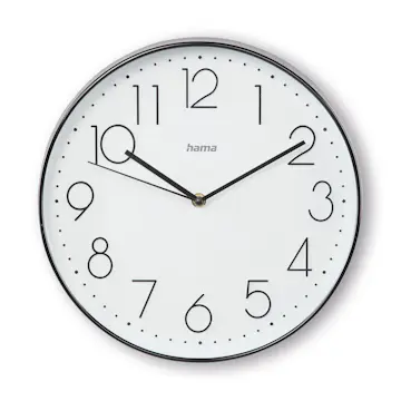 Väggklocka HAMA Corsica 30 cm med Tyst Urverk och Extra Stor Tidsdisplay