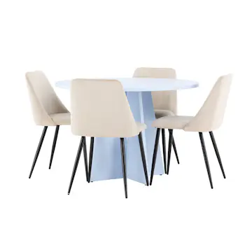 Matgrupp Venture Home Bootcut Ø110 cm med 4st Night Matstolar