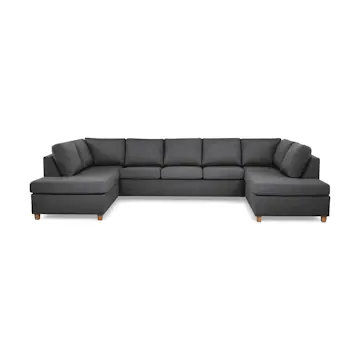 5-sitssoffa Basic Home Crazy U-formad med Dubbelschäslong 356 cm