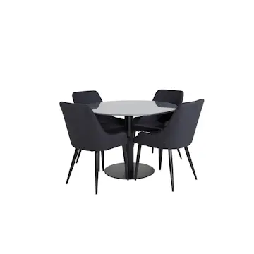 Matgrupp Venture Home Estelle med 4 Plake Fåtöljer PolyEstelletyg