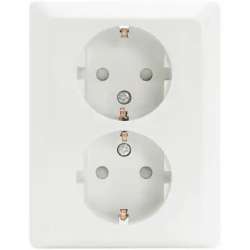 Vägguttag Malmbergs Gamma 2-Vägs Inf med Skruvanslutning