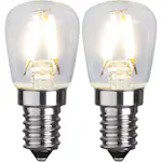 LED-lampa Star Trading Filament E14 ST26 Klar 1,3W 2-pack