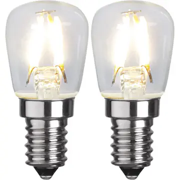 LED-lampa Star Trading Filament E14 ST26 Klar 1,3W 2-pack