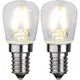 LED-lampa Star Trading Filament E14 ST26 Klar 1,3W 2-pack