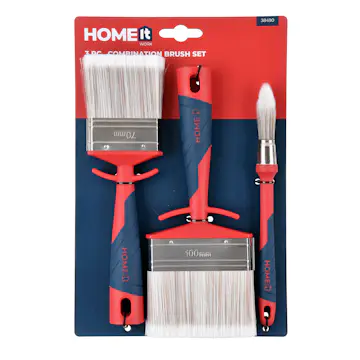 Pensel Home It Set Med 1 Rund Ø 18 mm och 2 Platta 70/100 mm