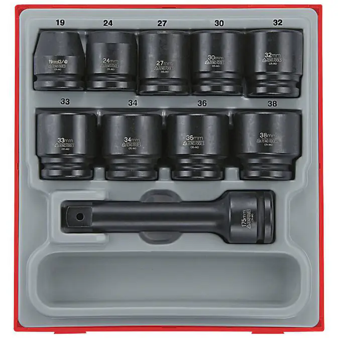 Krafthylssats 16 delar med 3/4 tum-fyrkantsfäste Teng Tools TTD9416