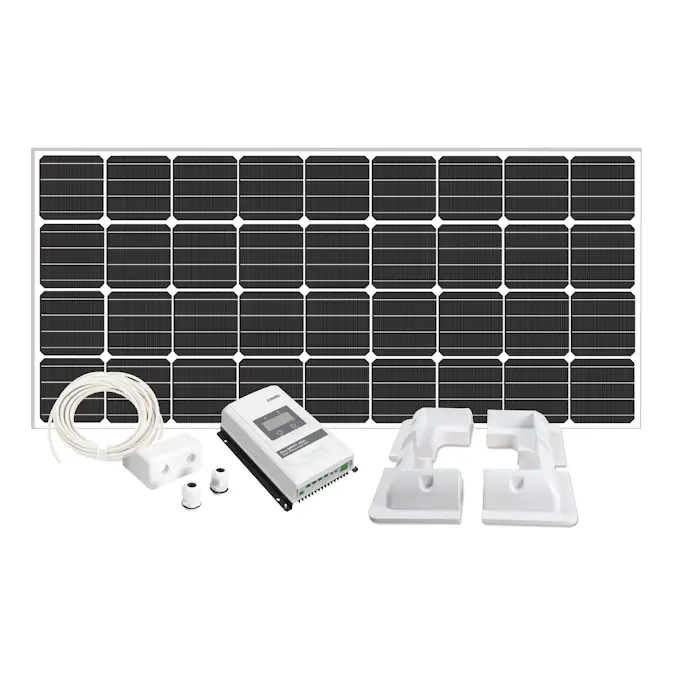 Solcellspaket Sunwind Caravan 200W MPPT, hörn