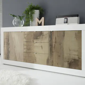 Sidobord LC Spa Basic 210x43 cm Vit