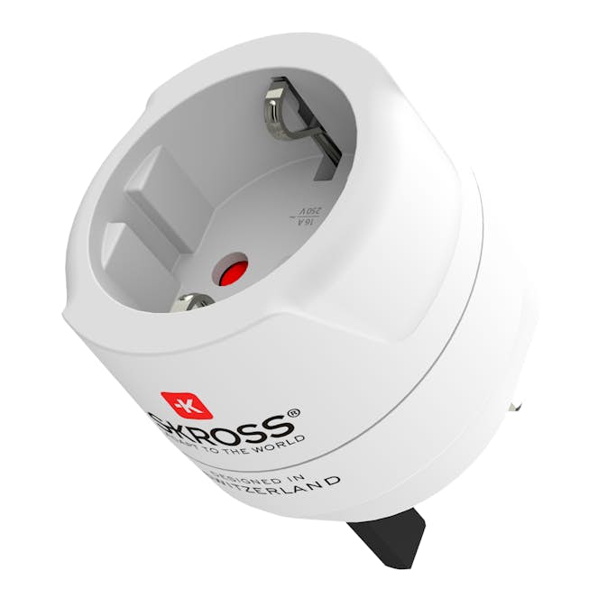 Reseadapter Skross Europa till UK Jordad