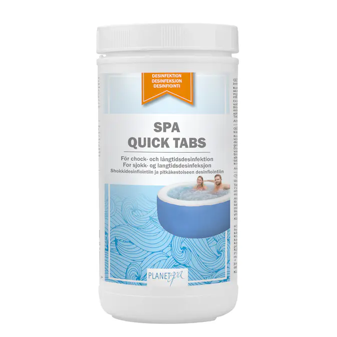 Klortabletter Planet Spa Quick Tabs Poolkemi Klor 20g