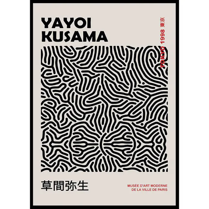 Poster Gallerix Black Pattern Yayoi Kusama