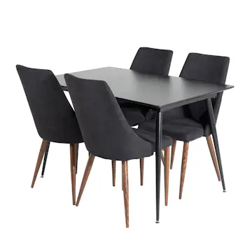 Matgrupp Venture Home Silvia med Iläggsskiva och 4 Laura Stolar