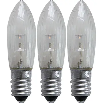 LED-Reservlampa Star Trading E10 Universal LED Klar 3-pack