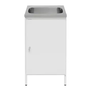 Tvättbänk Contura Steel CAB 5 Vit med Kranhål