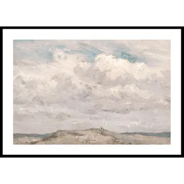 Poster Gallerix Duintop Met Op De Achtergrond De Zee By Jan Willem Van Borselen