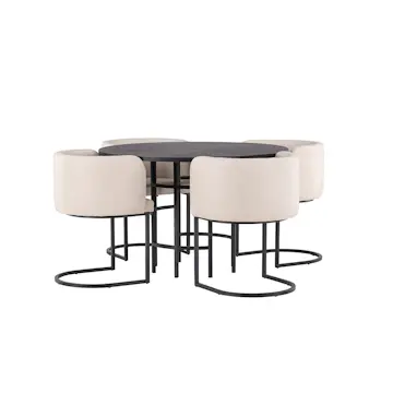 Matgrupp Venture Home Copenhagen Ø 115 cm med 4 Simrishamn Stolar