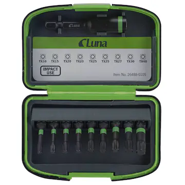 Bitssats Luna Tools 10 Delar Impact Torx