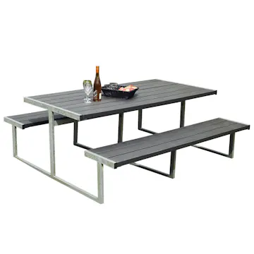 Picknickbord Hortus Nonwood Antracit Galvaniserad Ram Njord