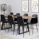 Matgrupp Venture Home Ina med 8 Pobbie Stolar Svart