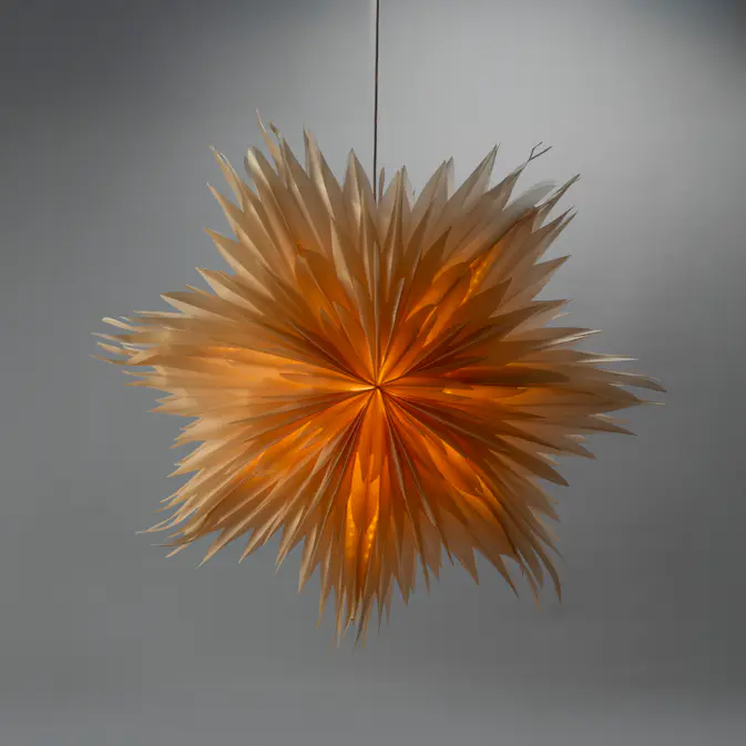 Adventsstjärna Gnosjö Konstsmide Pappersstjärna Pärlemo inkl. Sladdställ