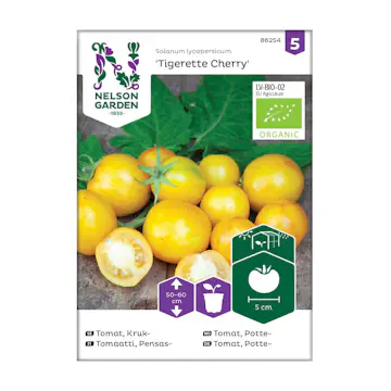 Frö Tomat Nelson Garden Tigerette Cherry Organic