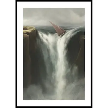 Poster Gallerix Falling Into A Waterfall