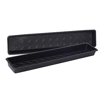 Odlingstråg Nelson Garden Svart i Återvunnen Plast 14x68 cm