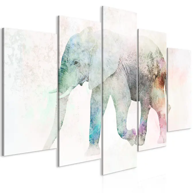 Tavla Arkiio Painted Elephant (5 Parts) Wide