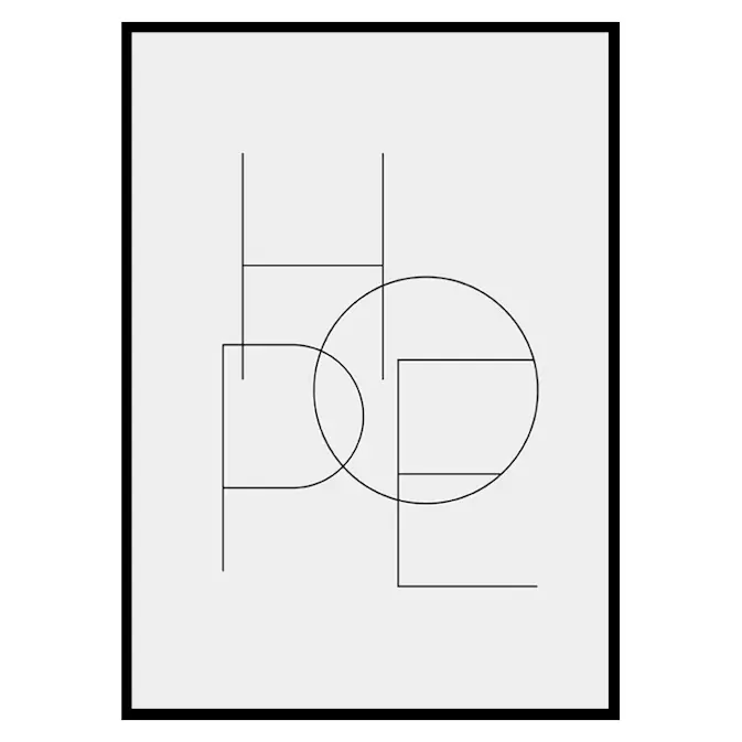 Poster Gallerix Hope Typo