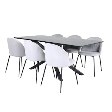 Matgrupp Venture Home med Piata Matbord och 6 Wrigley Matstolar