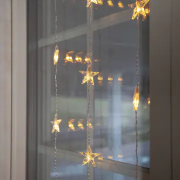 Ljusgardin Star Trading Star Curtain Hängande Gardinslinga med Stjärnor LED