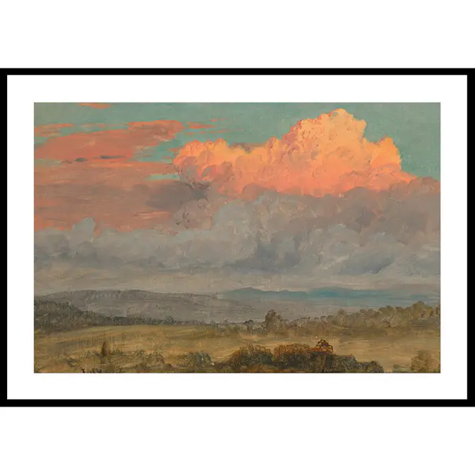 Poster Gallerix Drawing Clouds Hudson Valley New York July 1866 By Frederic Edwin Church