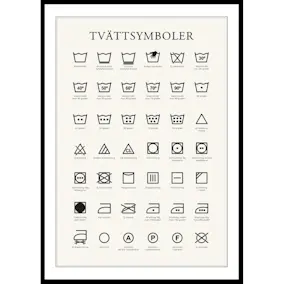 Poster Gallerix Tvättsymboler No2