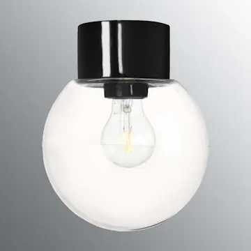 Vägg-/Taklampa Ifö Electric Classic Glob klarglas IP54 Rak E27