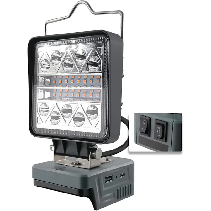 Arbetsbelysning Japcell LED 800–1800 Lumen Till Bosch 18V ProCore – Flexibel Arbetslampa