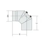 Rörböj Kaminexperten Sexkantig 90 Böj 120