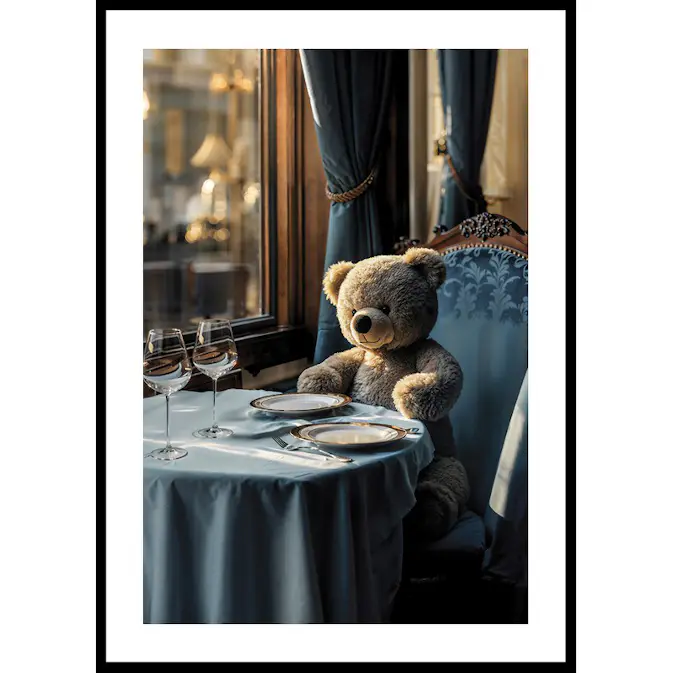 Poster Gallerix Teddy At The Dining Table