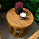 Utebord Hillerstorp Himmelsnäs Rund Ø 50 cm Teak Träbord
