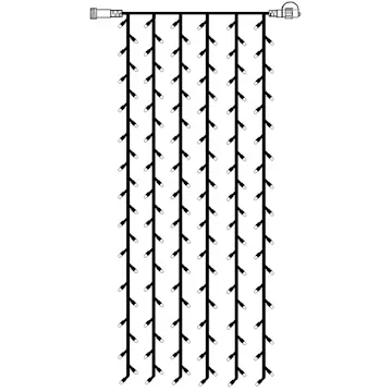 Ljusgardin Star Trading Extra System LED Kallvit