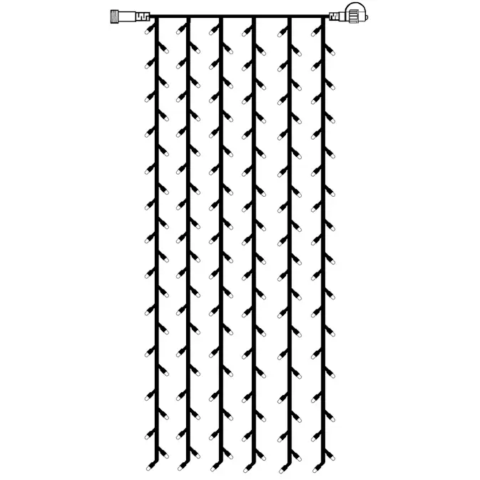 Ljusgardin Star Trading Extra System LED Kallvit