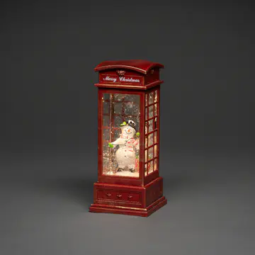 Dekorationsbelysning Julfigur Gnosjö Konstsmide Vattenfylld Telefonkiosk Snögubbe