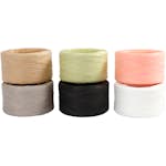 Pappersgarn Creativ Company Raffia Mixade Färger 6x100 m/1 Förp