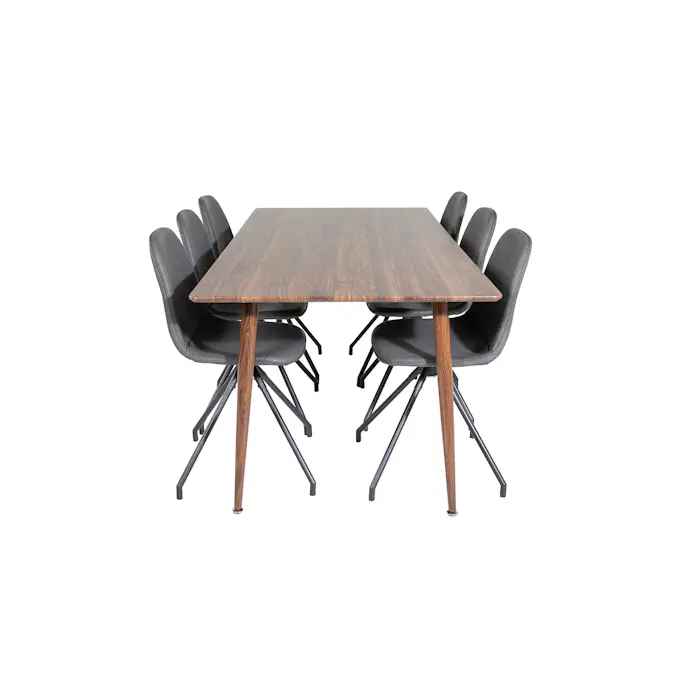 Matgrupp Venture Home Pobbie med 6 Stolar Konstläder