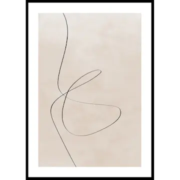 Poster Gallerix Line Art Abstract Shapes No2