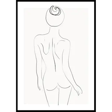 Poster Gallerix Female Body Line Art