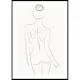 Poster Gallerix Female Body Line Art