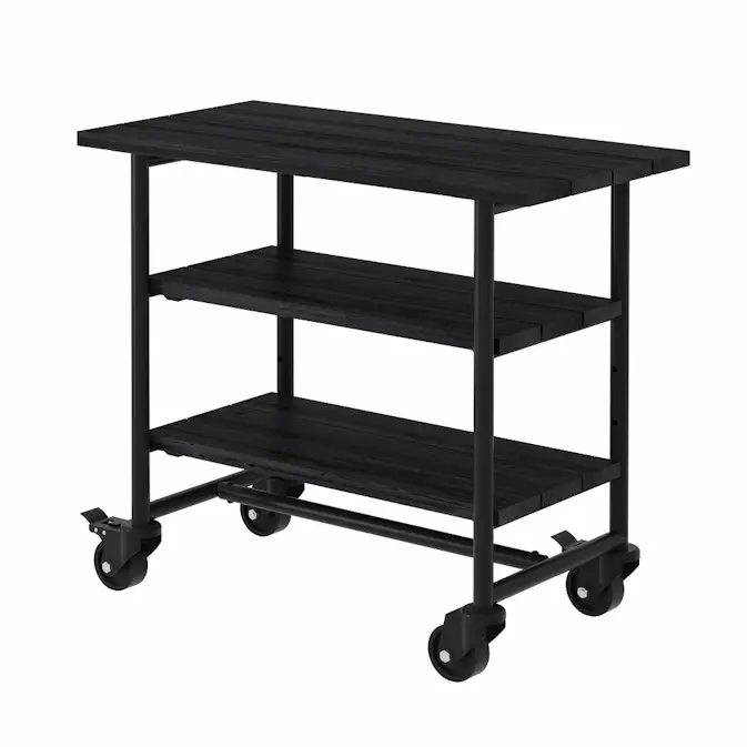 Planterings och Grillbord PLUS Urban Picnic Svart Underrede Med 2 Hyllor