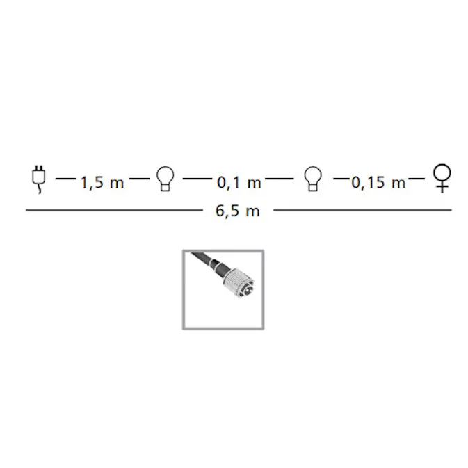 Ljusslinga Markslöjd Chrissline Micro 50L Start 5 m