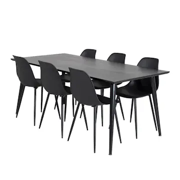 Matgrupp Venture Home Dipp med 6 Polar Plast Stolar