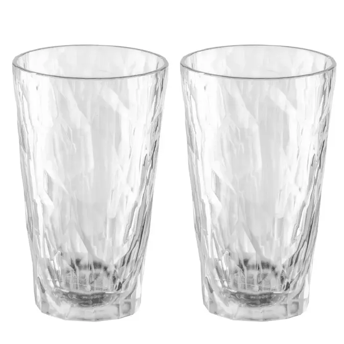 Longdrinkglas Koziol Club No. 6 300 ml Crystal Clear 2-pack